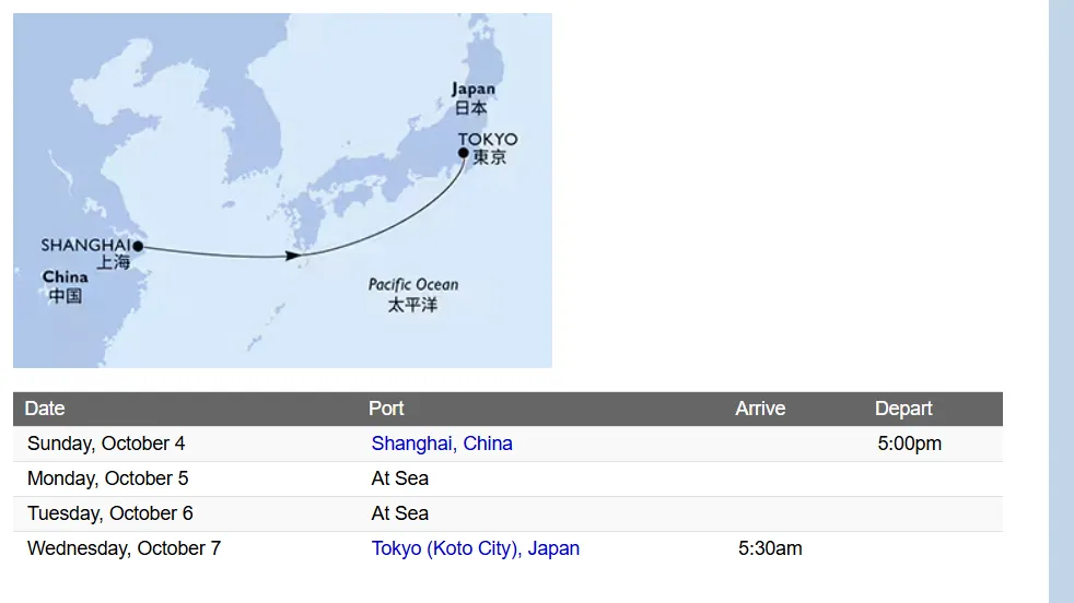 4 ngày 3 đêm Thượng Hải -> Tokyo MSC Cruise (Khởi hành 4/10)