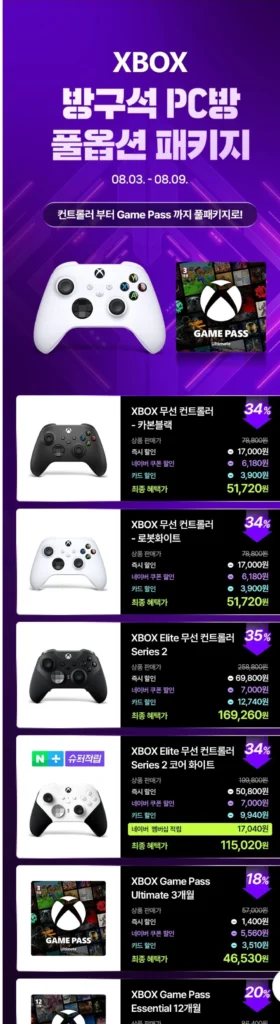 Gói phòng PC góc Xbox