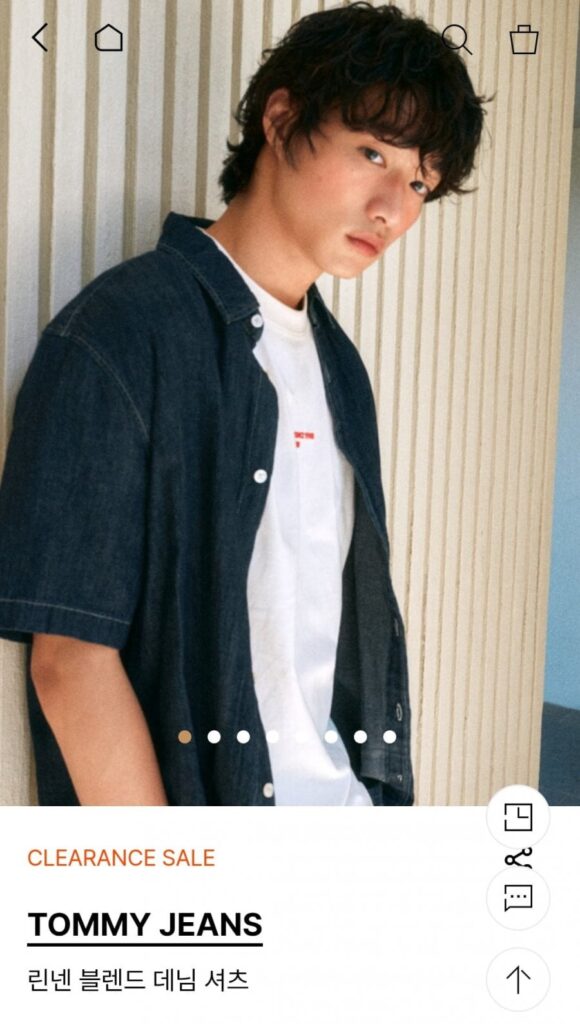 Áo sơ mi denim pha vải lanh của Tommy Jeans
