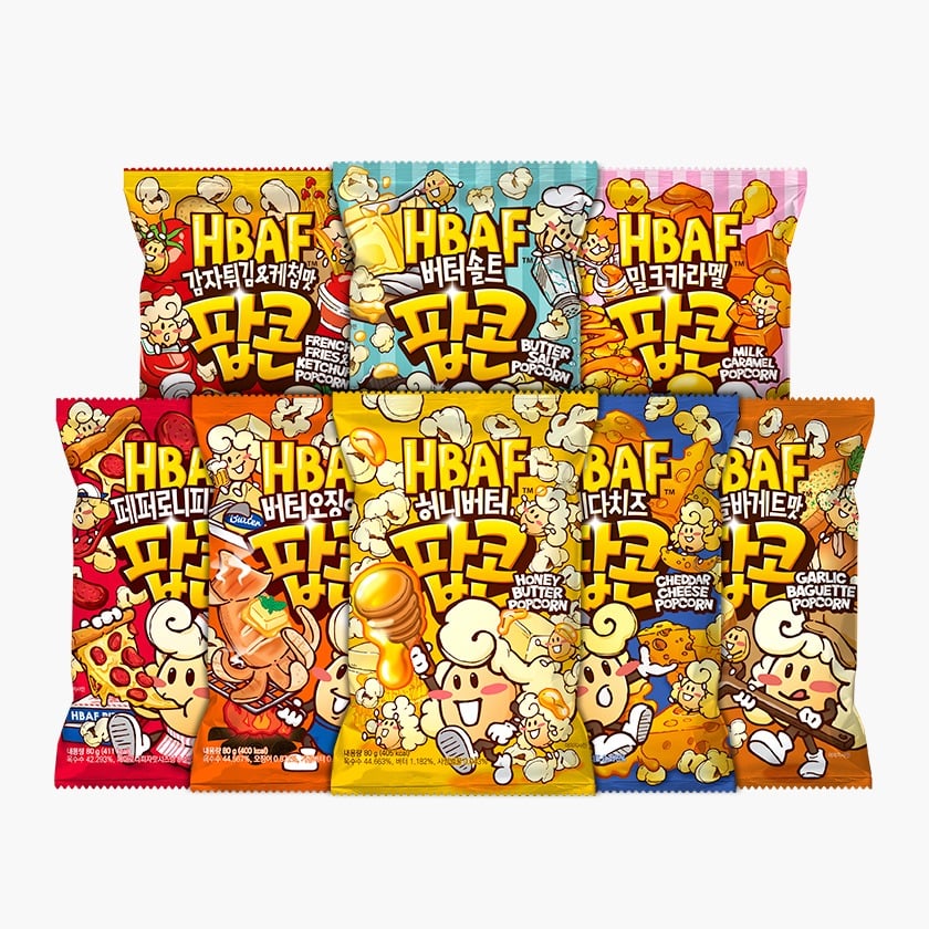 Bộ Nếm Bắp Rang HBAF, 8 loại, 1 bộ