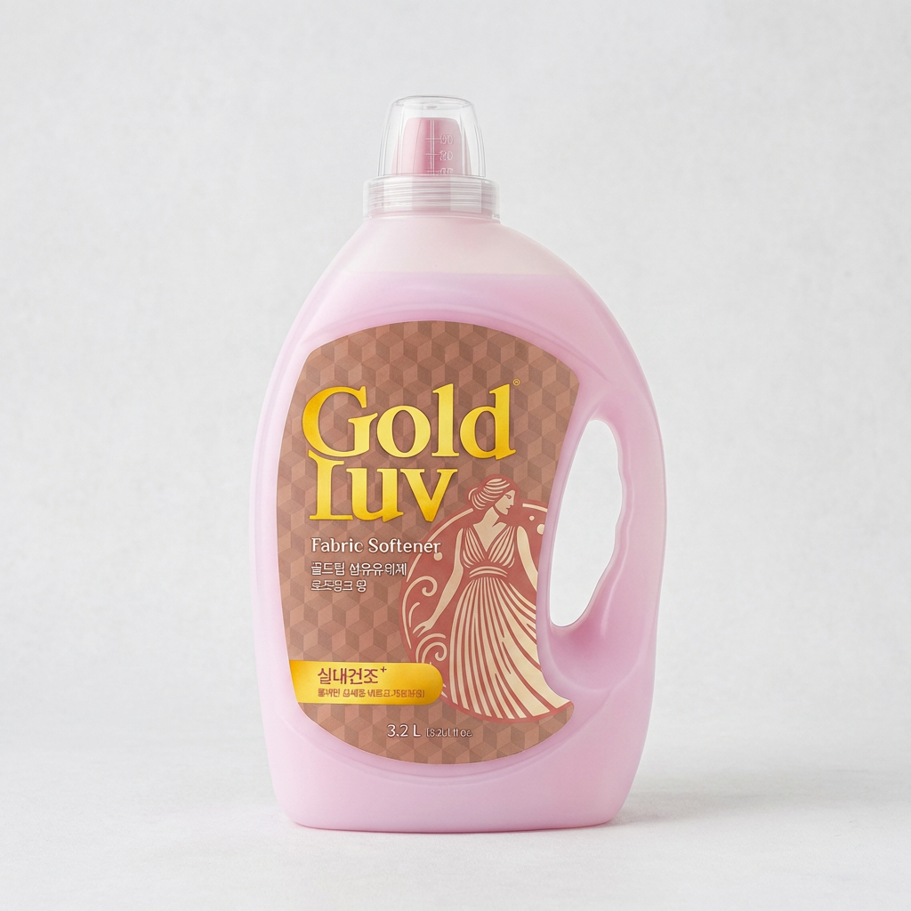 Nước Xả Vải Goldrub Hồng Hồng, 3.2L, 4 Cái