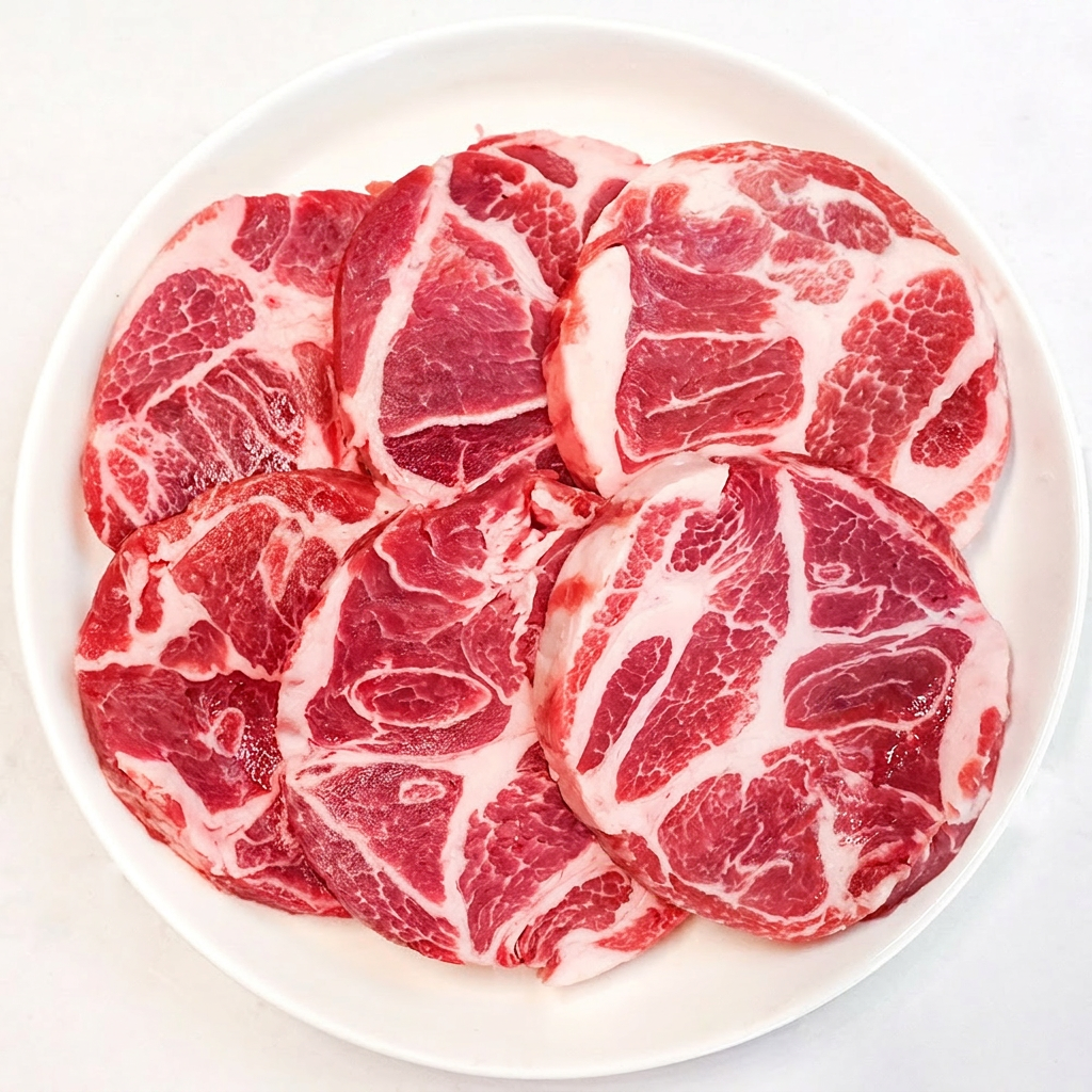 Thịt cổ Duroc Tây Ban Nha nướng, một trong ba giống chính của thế giới, 1 kg, 1 miếng