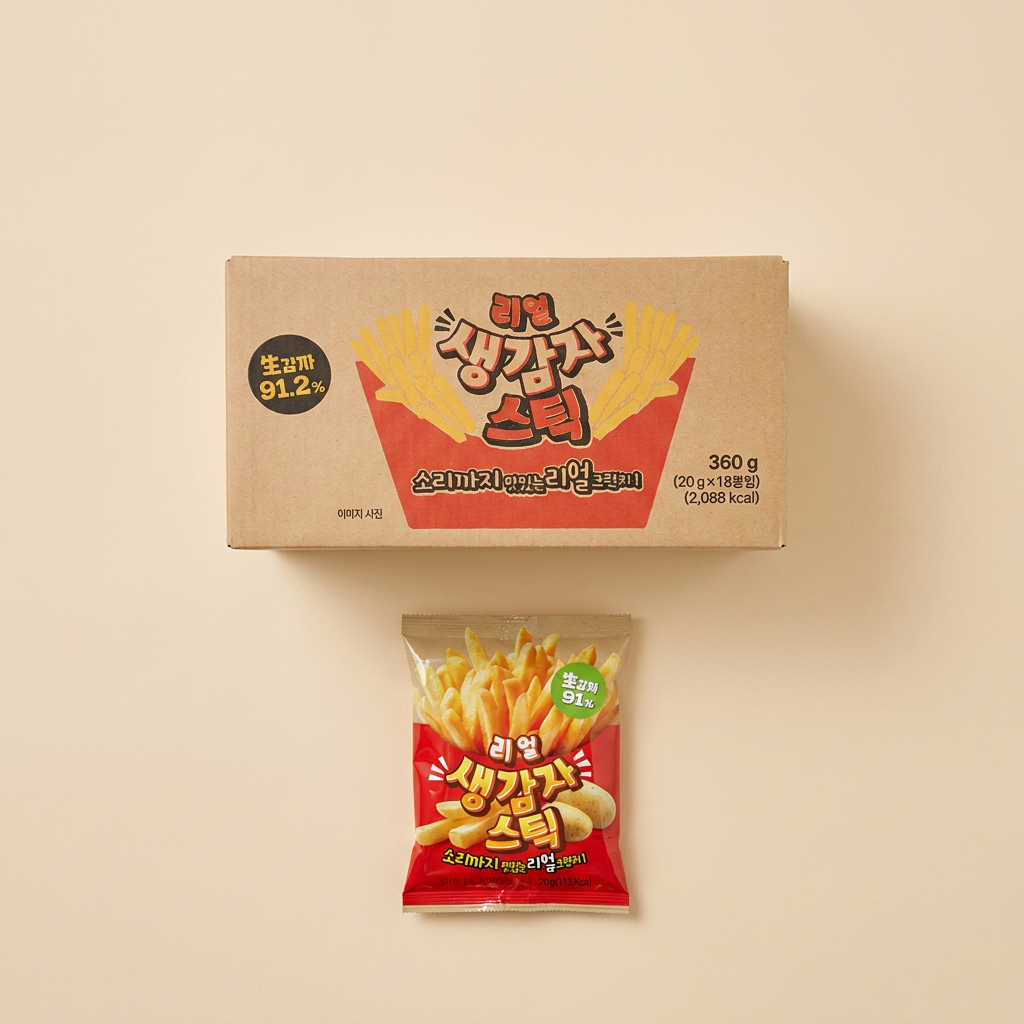 Que khoai tây sống Ozland Real, 20g, 18 túi, 1 hộp