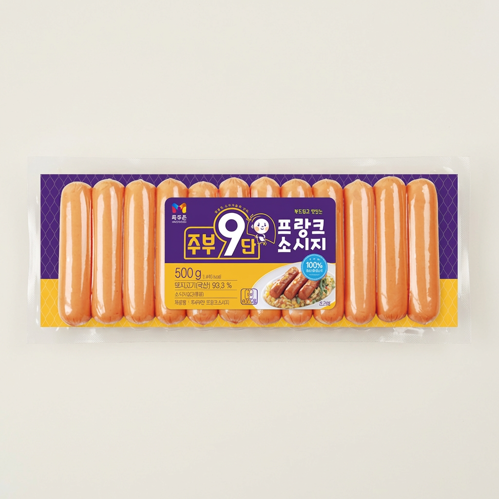 Xúc xích Frank Mokwoochon Jubu 9 lớp, 500g, 3 miếng