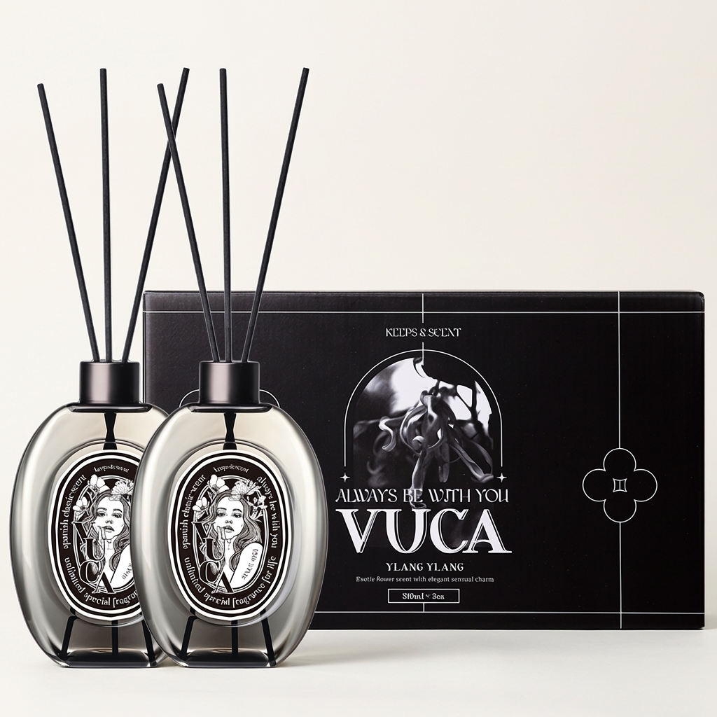 Máy khuếch tán mùi hương cổ điển Buca, Ylang Ylang, 510ml, 2 miếng