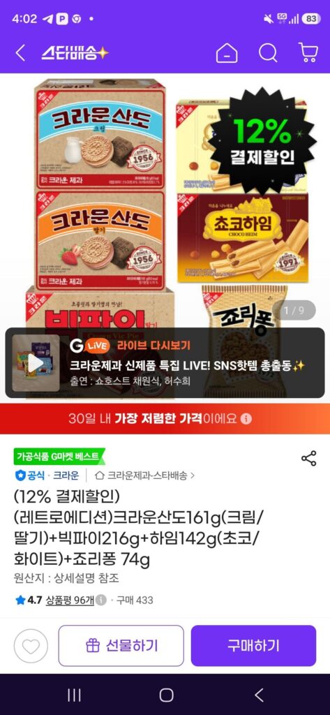 Bánh kẹo Crown phiên bản cổ điển