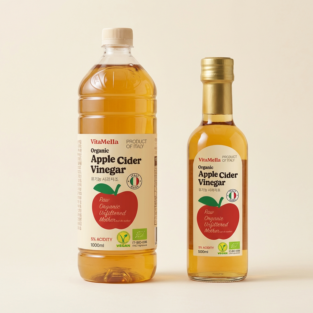 Giấm táo hữu cơ Vitamela, 1L, 1 chiếc