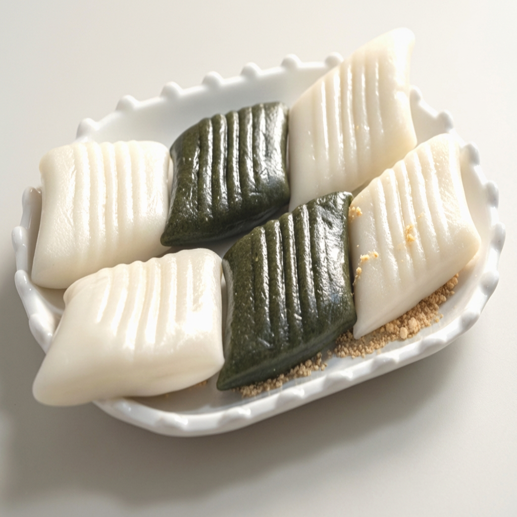 Bộ ngải cứu non Poongyeon + gạo trắng cắt lát 50g, 20 miếng