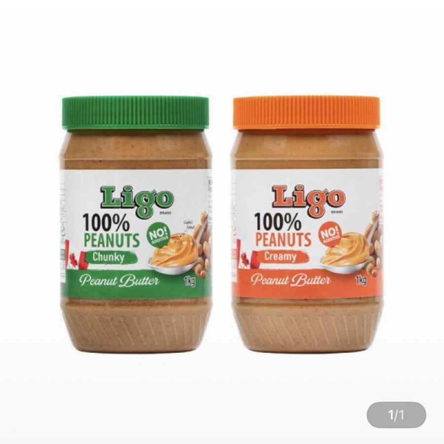 Ligo 100% bơ đậu phộng và mứt đậu phộng size lớn 1kg, 2 loại