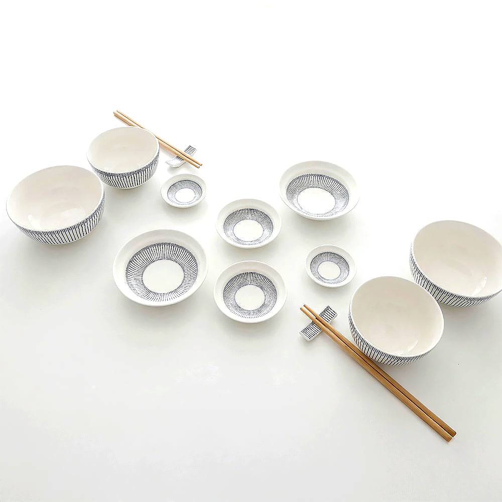 Bộ đồ gia dụng Haengnam Porcelain Line Duo dành cho 2 người, 14 món, màu trắng, 1 bộ