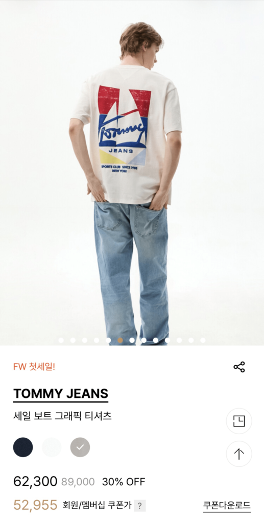 Áo thun in họa tiết thuyền buồm của Tommy Jeans