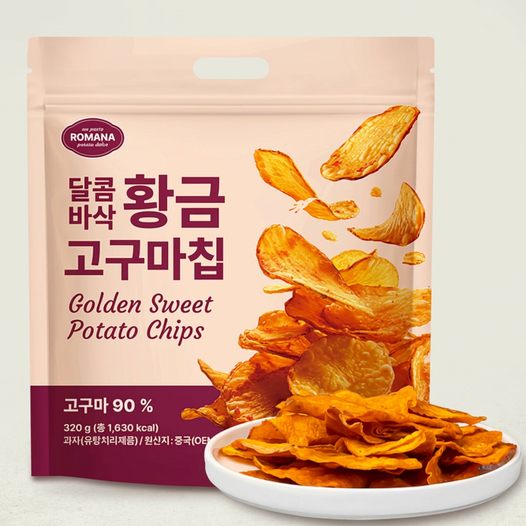 Khoai lang chiên vàng giòn Romana, 320g, 4 miếng