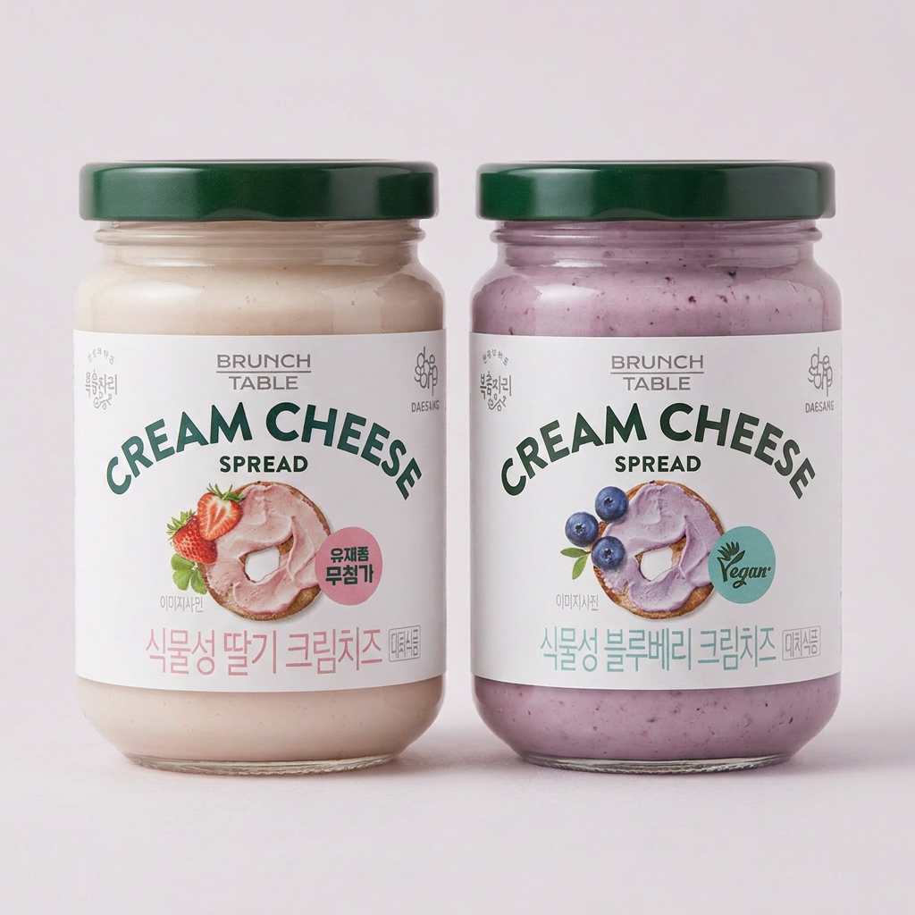 Kem phô mai rau củ Phúc âm, 1 quả dâu 190g + 1 quả việt quất 190g, 2
