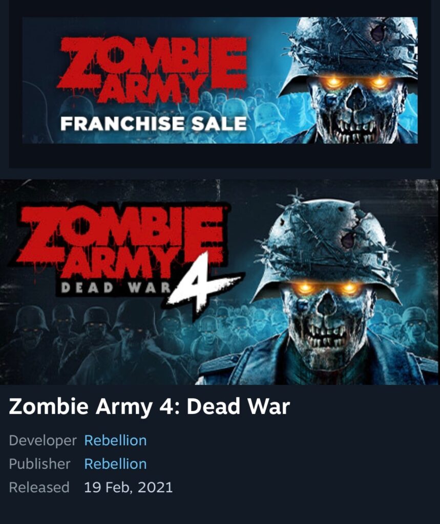 [Steam] Zombie Army 4: Dead War giảm giá 95%