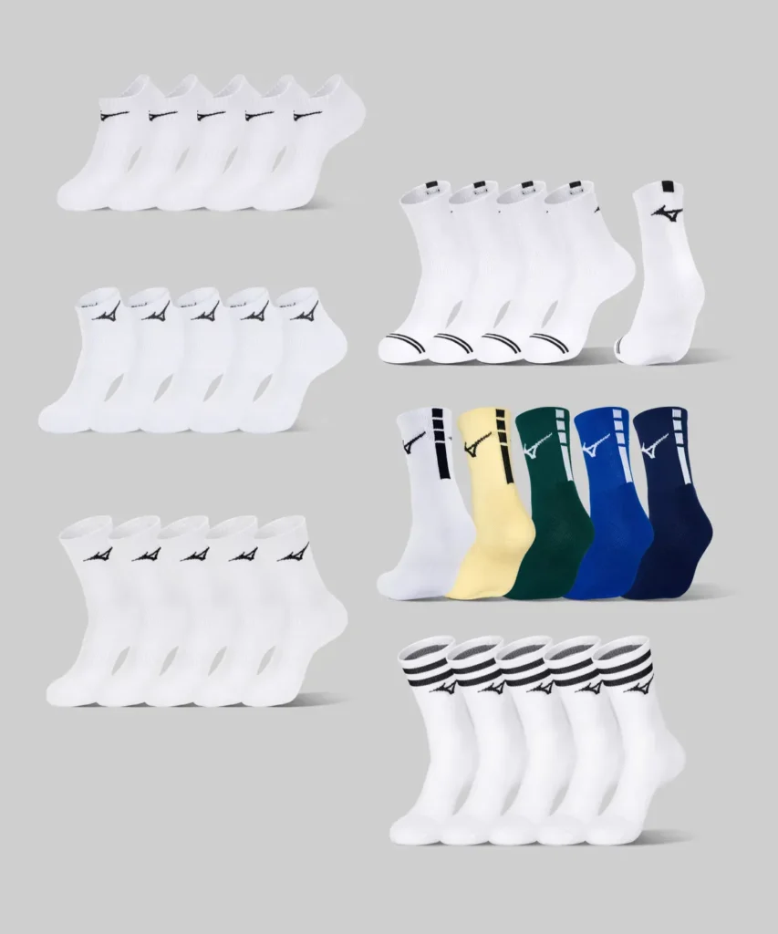 5 đôi tất Mizuno có đệm/không đệm