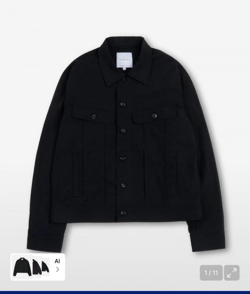 Áo khoác Trucker Mudsalt seersucker đen, be, 2 loại (chọn 1)