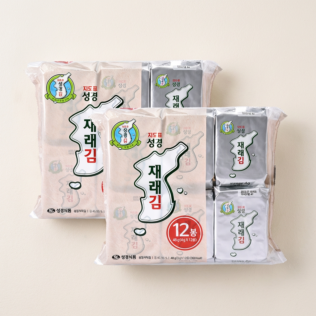Rong biển Jipyo Seonggyeong Rong biển truyền thống, 4g, 24 túi