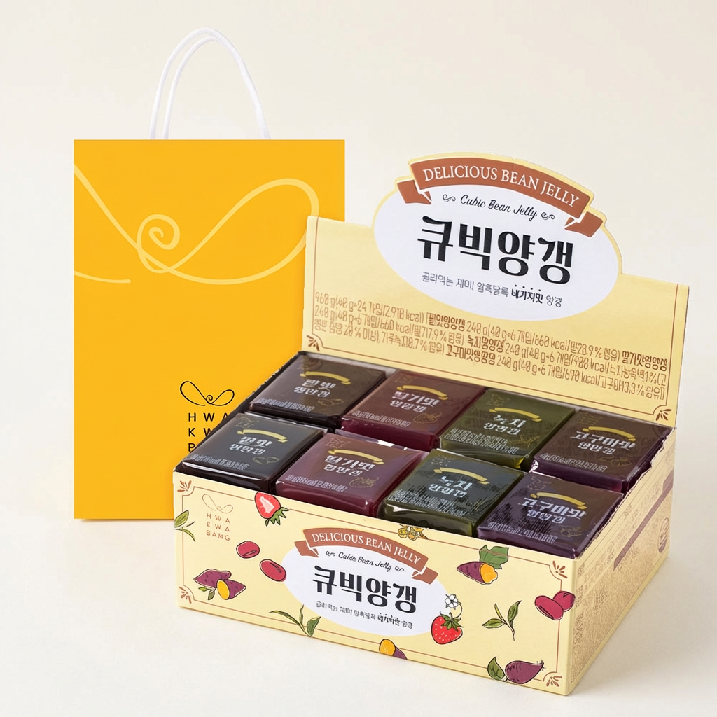 Thạch đậu khối Hwagwabang, 40g, 24 miếng, 1 miếng